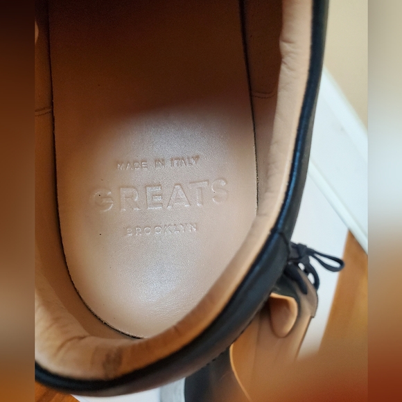 GREATS men's black white casual basic timeless sneakers size 9.5 • made in Italy - Picture 9 of 9